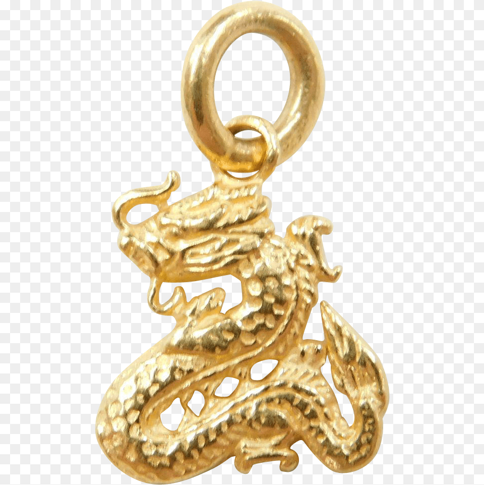 Vintage 22k Gold Dragon Charm Found At Gold, Accessories, Treasure, Animal, Dinosaur Free Png
