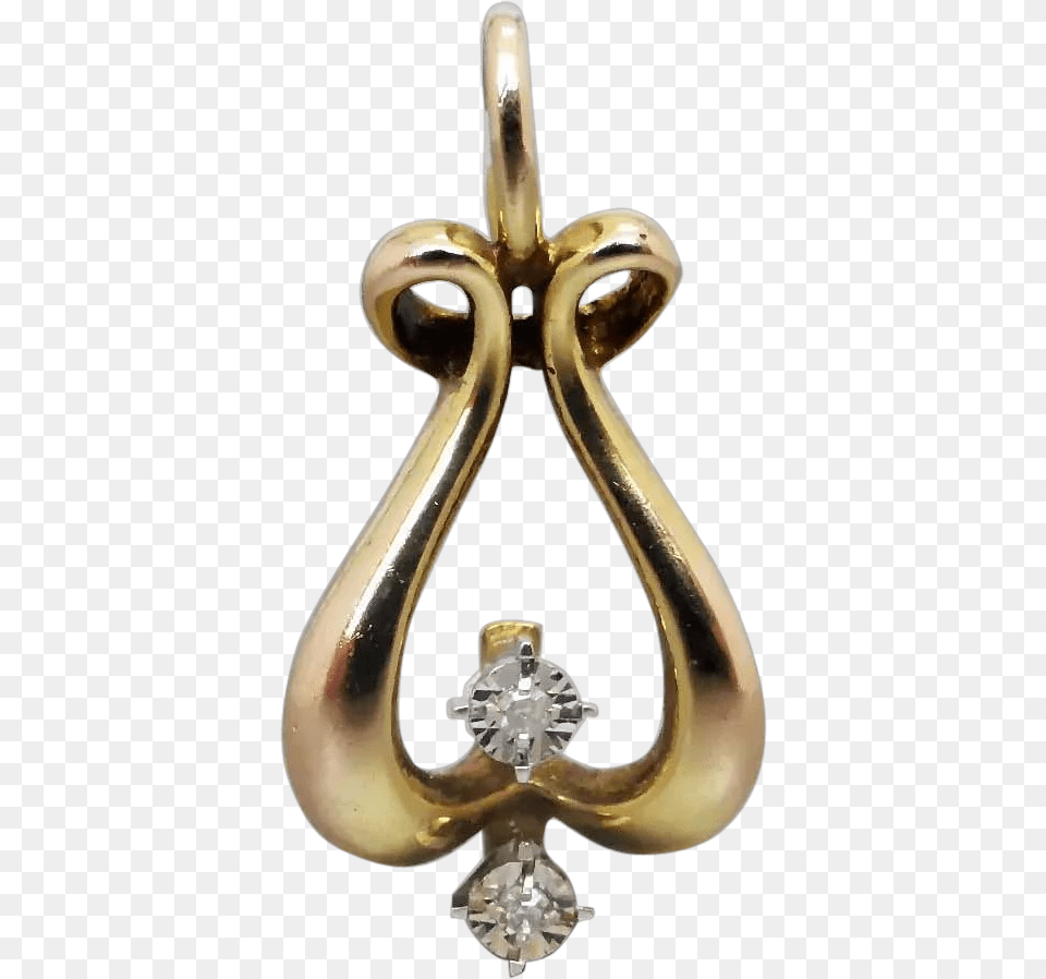 Vintage 8k Rosy Yellow Gold Fancy Diamond Pendant Pendant, Accessories, Earring, Jewelry, Gemstone Free Transparent Png