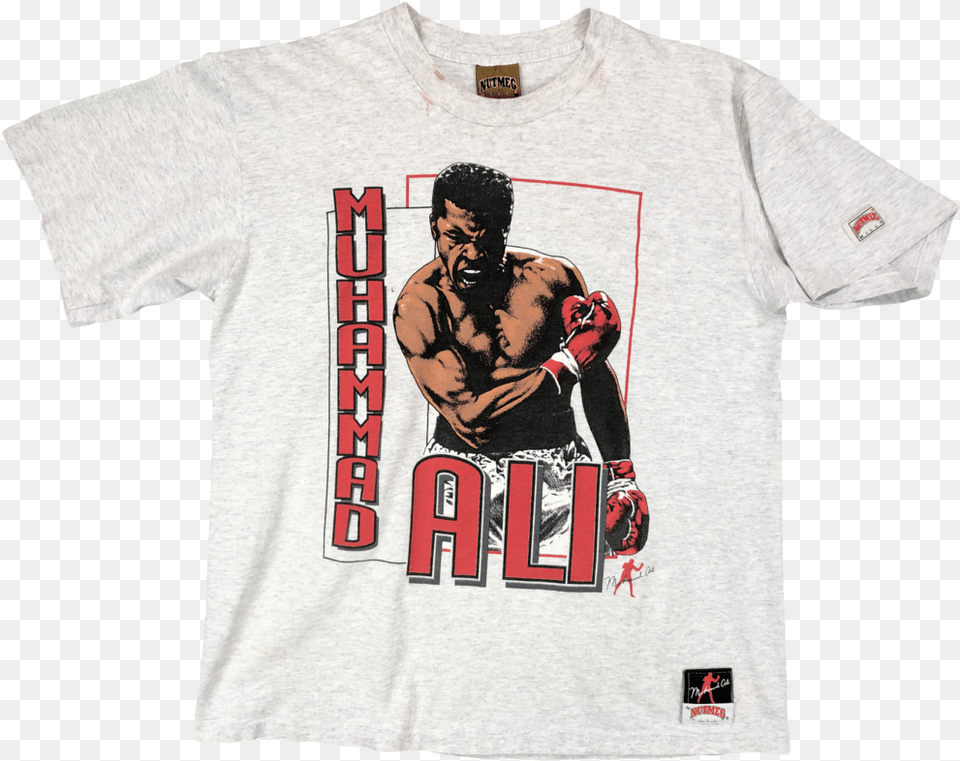 Vintage 90s Muhammad Ali Nutmeg Tee Nutmeg Muhammad Ali T Shirt, Clothing, T-shirt, Adult, Person Free Png Download