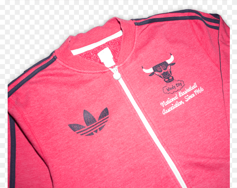 Vintage Adidas Chicago Bulls Zip Jacket Sweatshirt, Clothing, Coat, Shirt, Long Sleeve Free Transparent Png