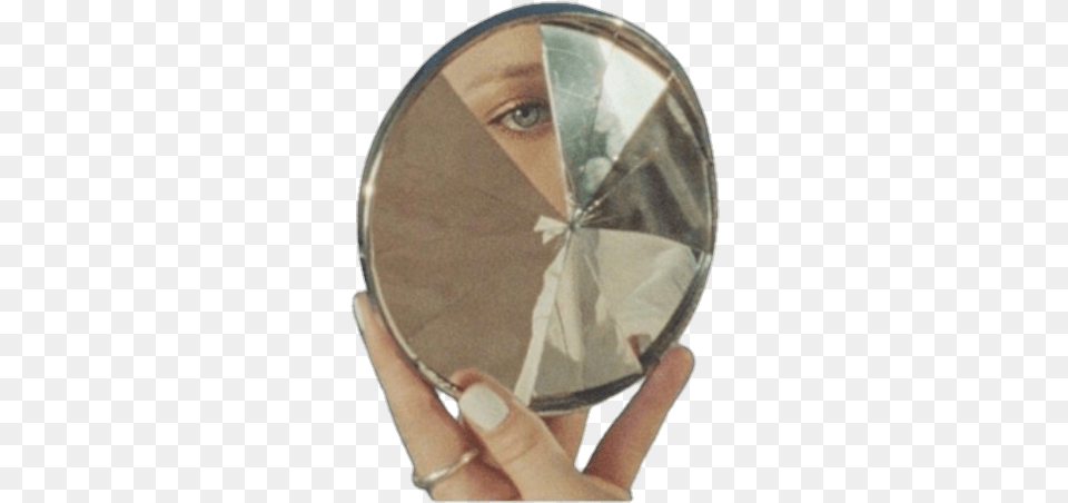 Vintage Aesthetic Mirror Makeup Mirror, Person Png Image