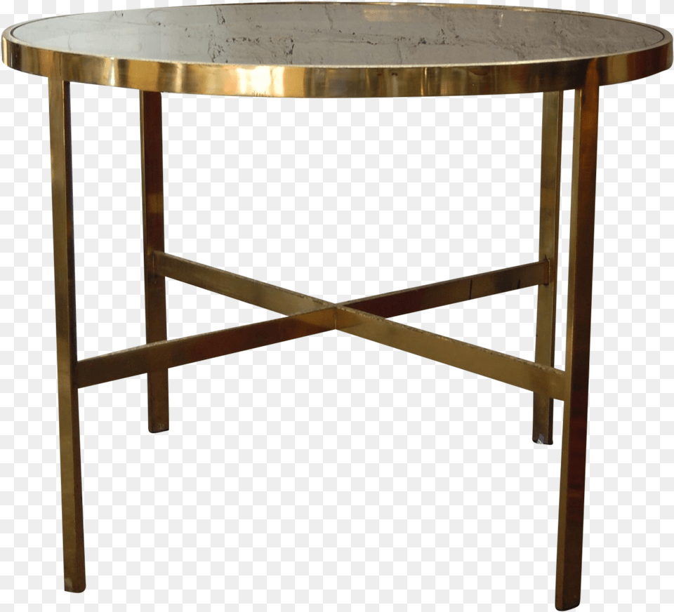 Vintage Aged Brass Dining Cafe Table On Chairish Coffee Table, Coffee Table, Dining Table, Furniture, Desk Free Png