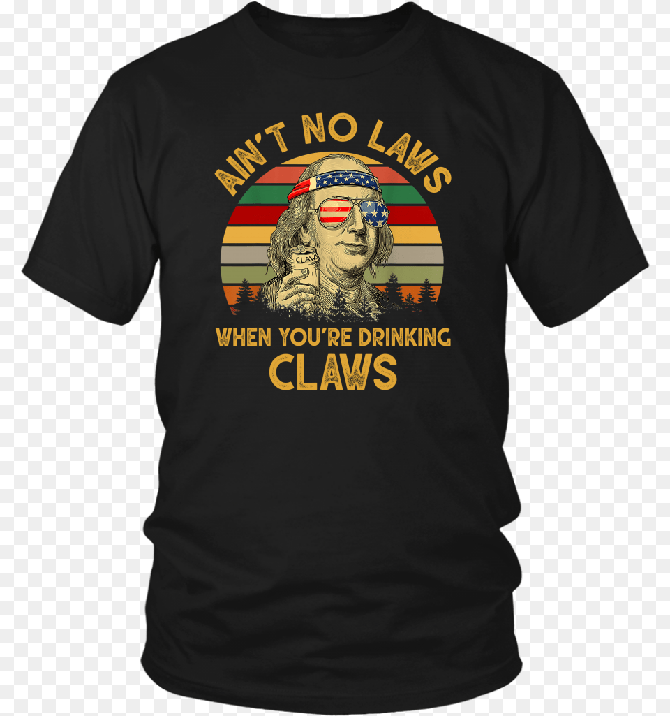 Vintage Ain T No Laws When You Re Drinking Claws Benjamin Lion King Shirt Broadway, T-shirt, Clothing, Adult, Person Png Image