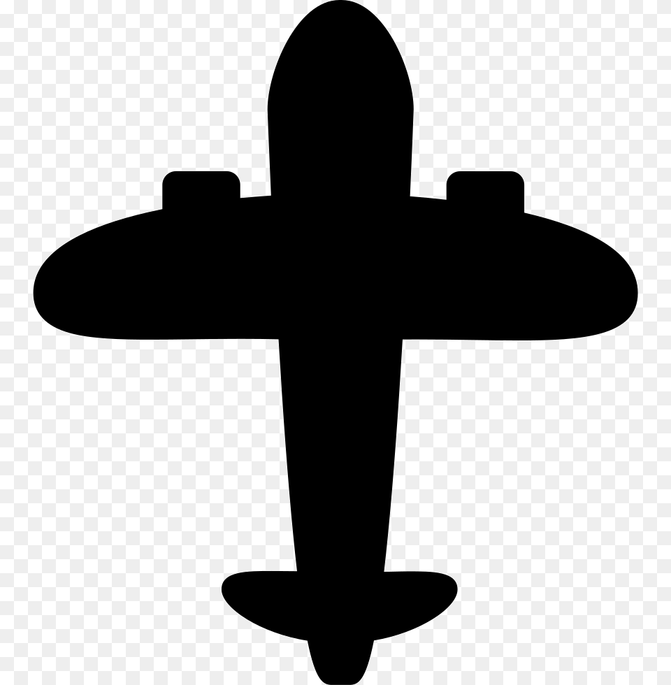 Vintage Airplane Black Cross, Silhouette, Symbol, Stencil Png Image