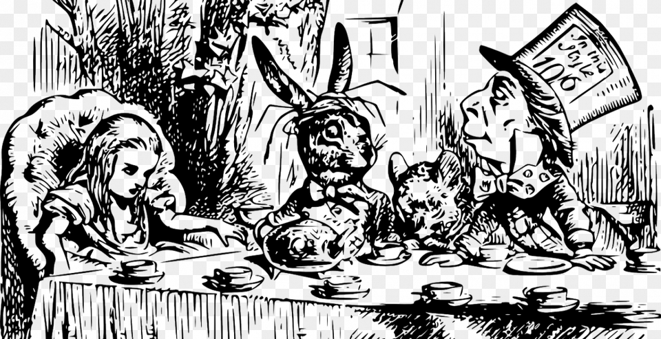 Vintage Alice In Wonderland, Art, Doodle, Drawing, Person Free Png