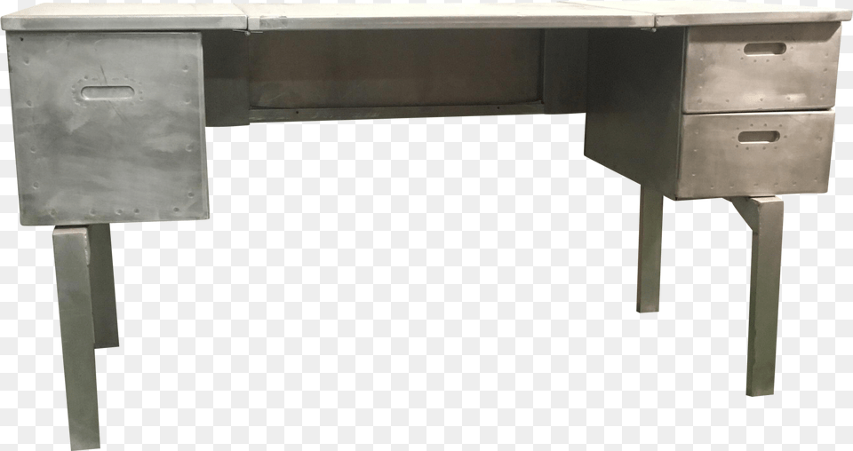 Vintage Aluminum Military Campaign Chairish Table, Desk, Furniture, Sideboard, Computer Png Image