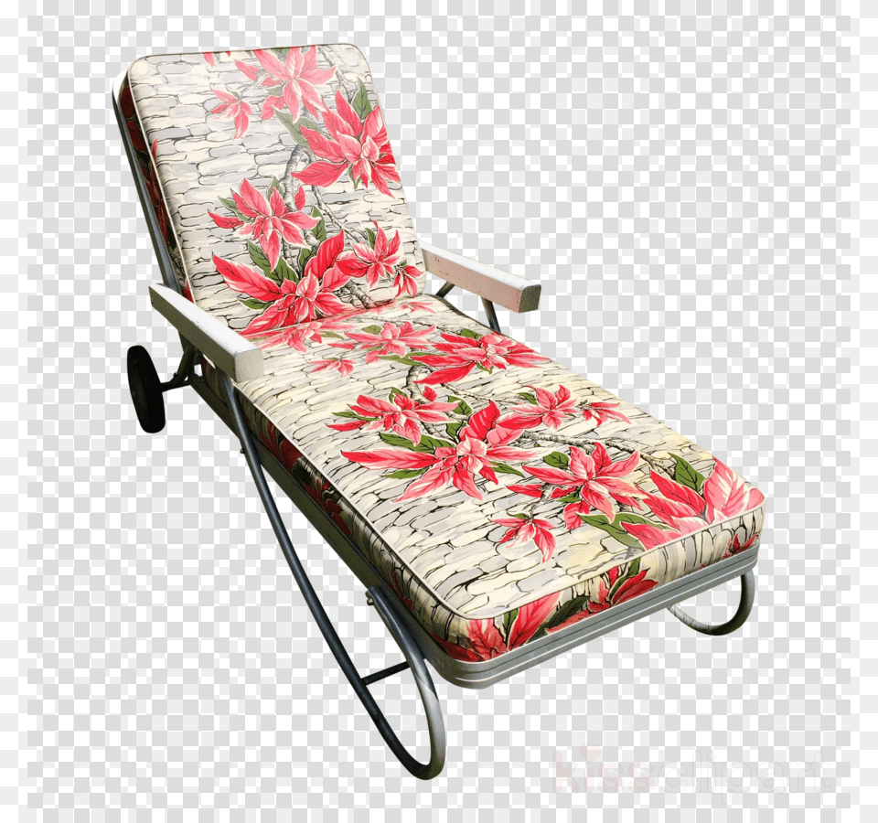 Vintage Aluminum Patio Lounger Clipart Chaise Longue, Furniture, Chair Free Png Download
