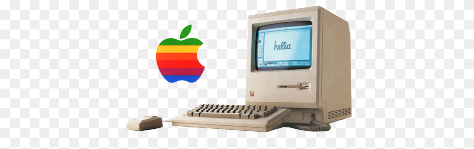 Vintage Apple Computer With Logo, Electronics, Pc, Computer Hardware, Computer Keyboard Free Transparent Png
