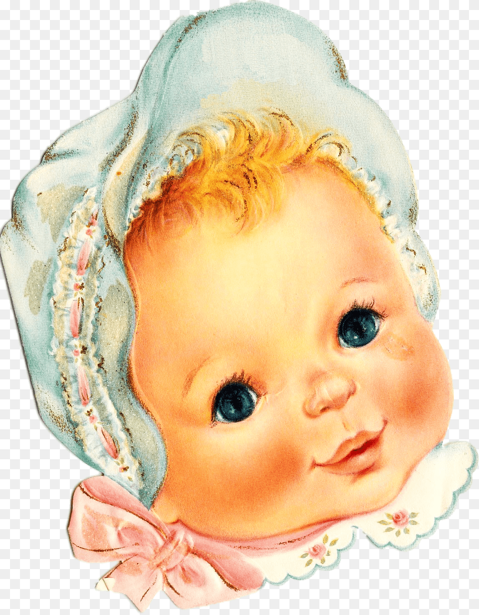 Vintage Baby Baby, Bonnet, Clothing, Hat, Person Free Png Download