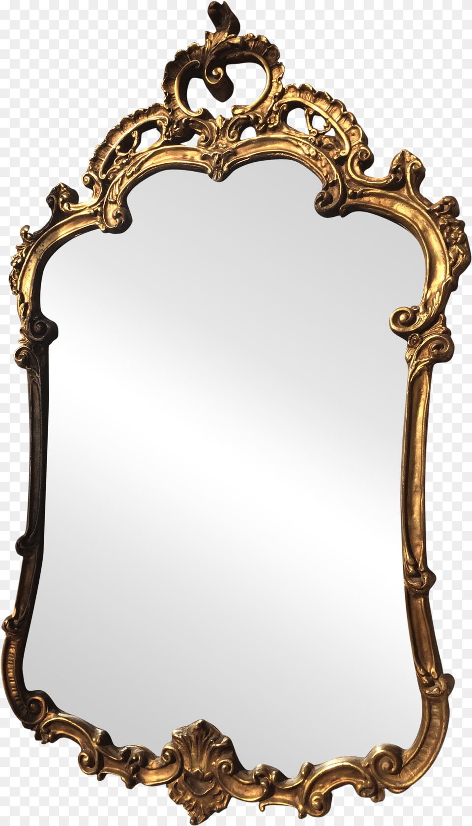 Vintage Baroque Gilt Framed Mirror Old Transparent Background Mirror, Photography Png