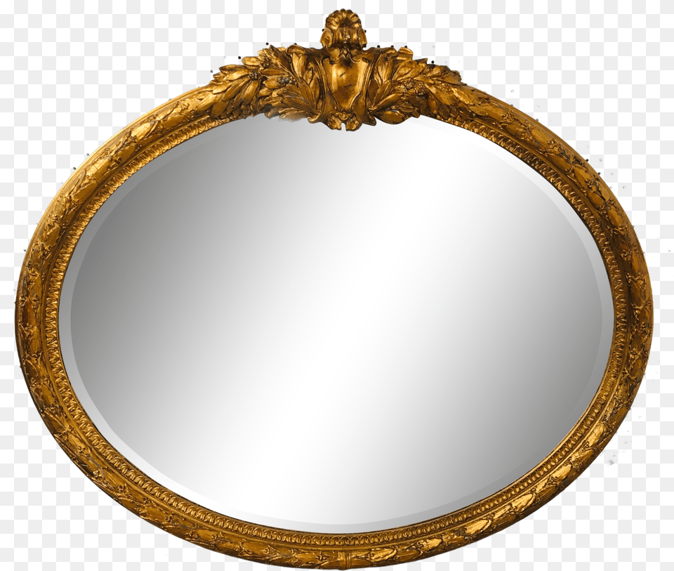 Vintage Baroque Style Oval Mirror For Sale Circle Free Transparent Png