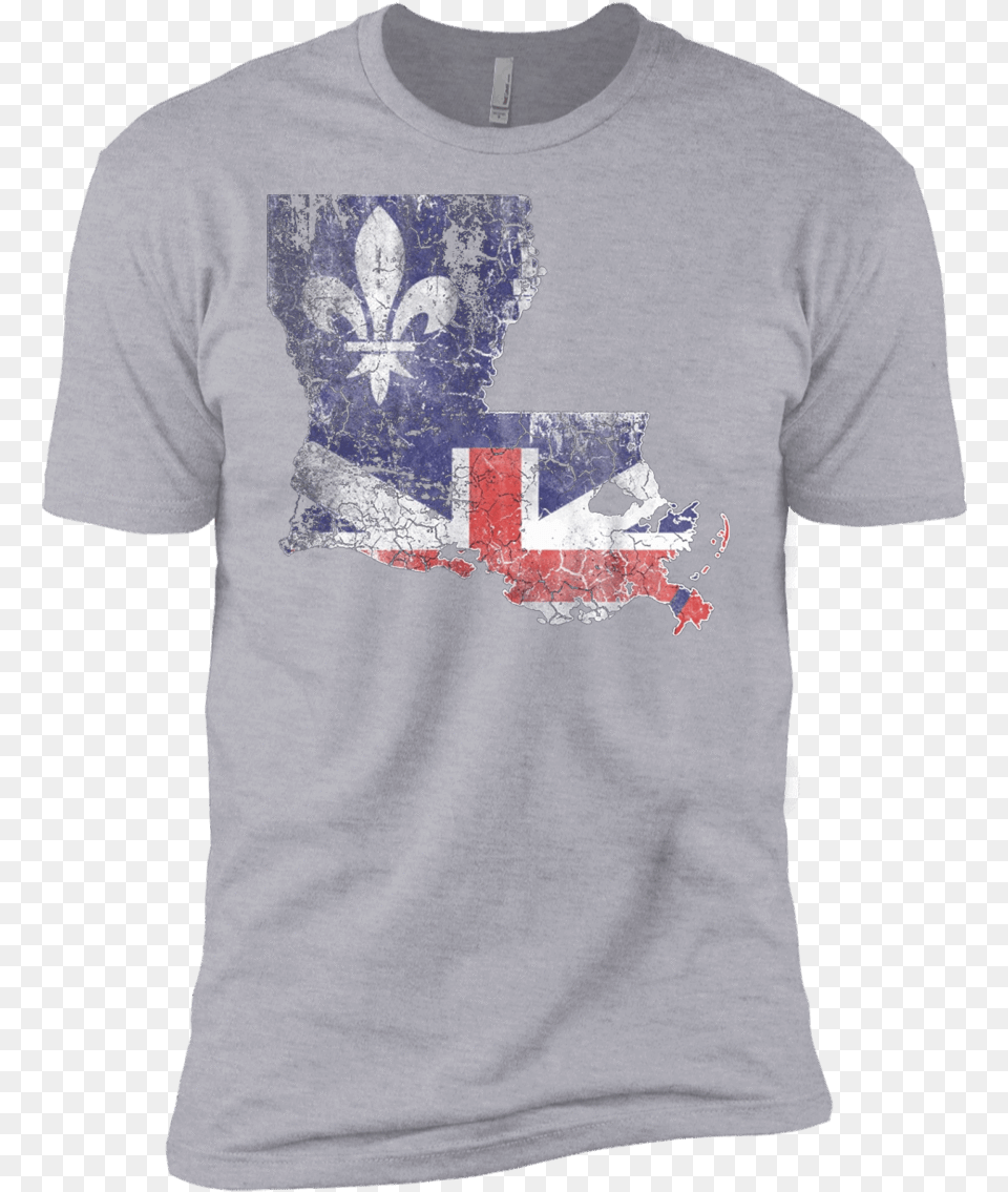 Vintage Baton Rouge Flag Louisiana Outline T Shirt Shirt, Clothing, T-shirt, Adult, Male Png Image