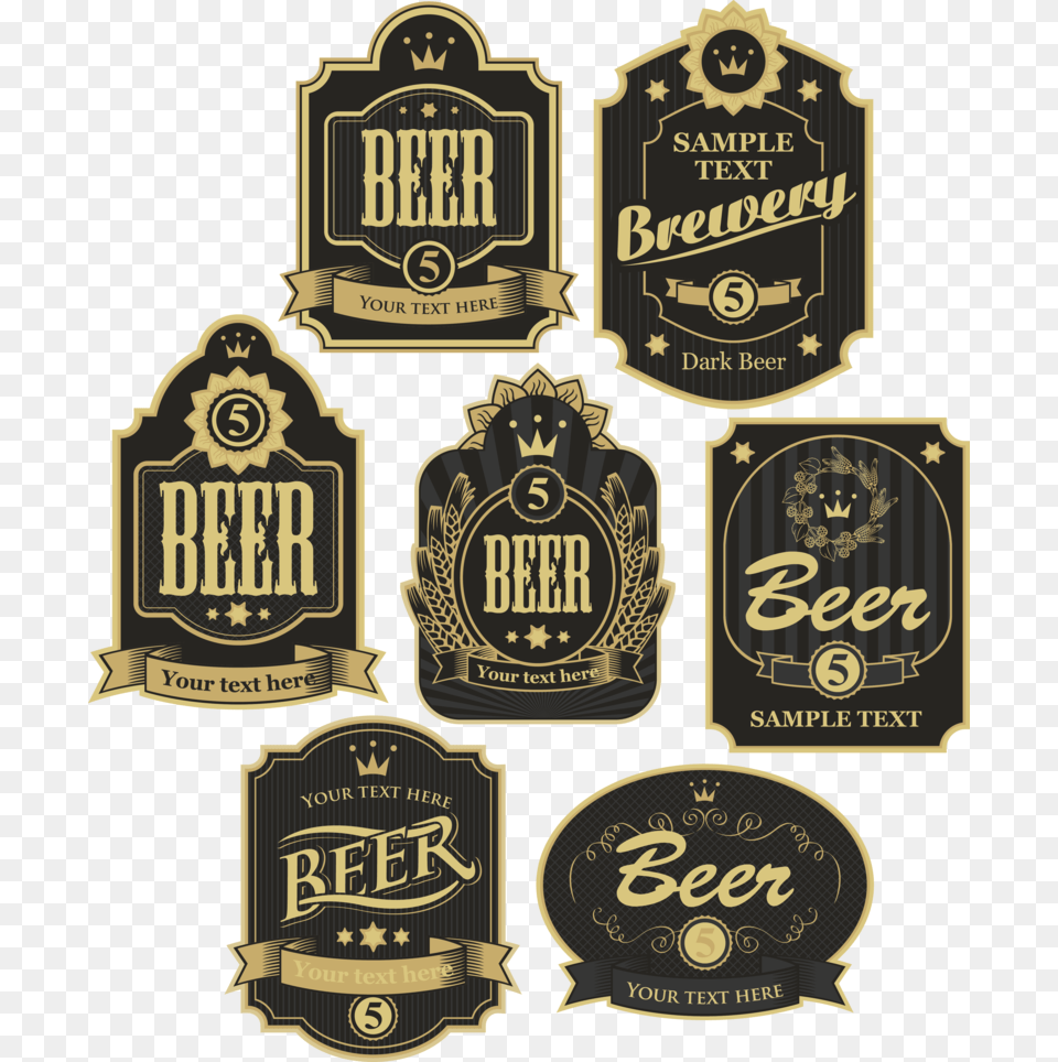 Vintage Beer Icon Sticker Label Hq Image Beer Label, Badge, Logo, Symbol, Architecture Free Png