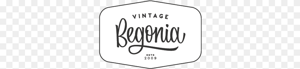 Vintage Begonia, Calligraphy, Handwriting, Text Free Png