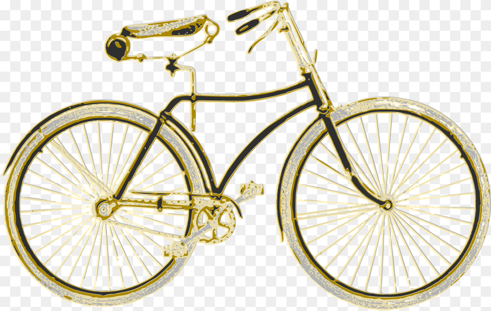 Vintage Bicycle Clip Art Pen And Ink Bicycle, Machine, Spoke, Transportation, Vehicle Free Png Download
