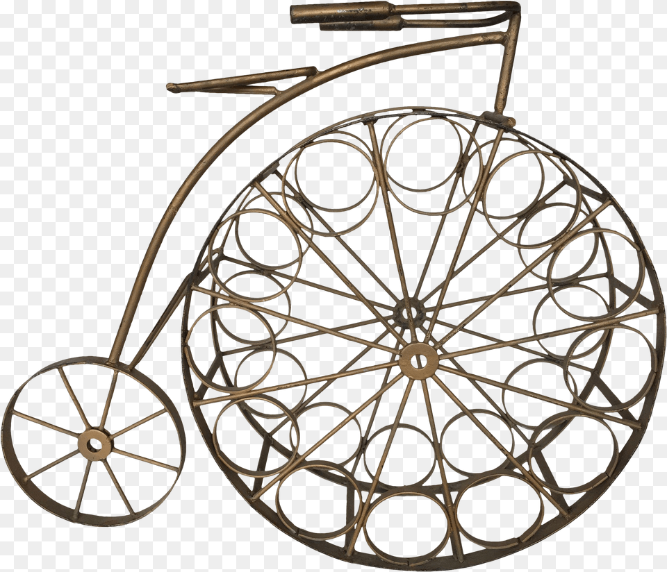 Vintage Bicycle Wine Rack Circle, Machine, Spoke, Wheel Free Png