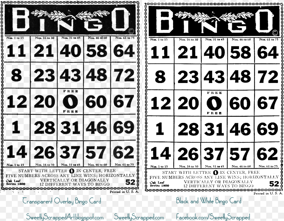 Vintage Bingo Card Art, Text, Scoreboard Png