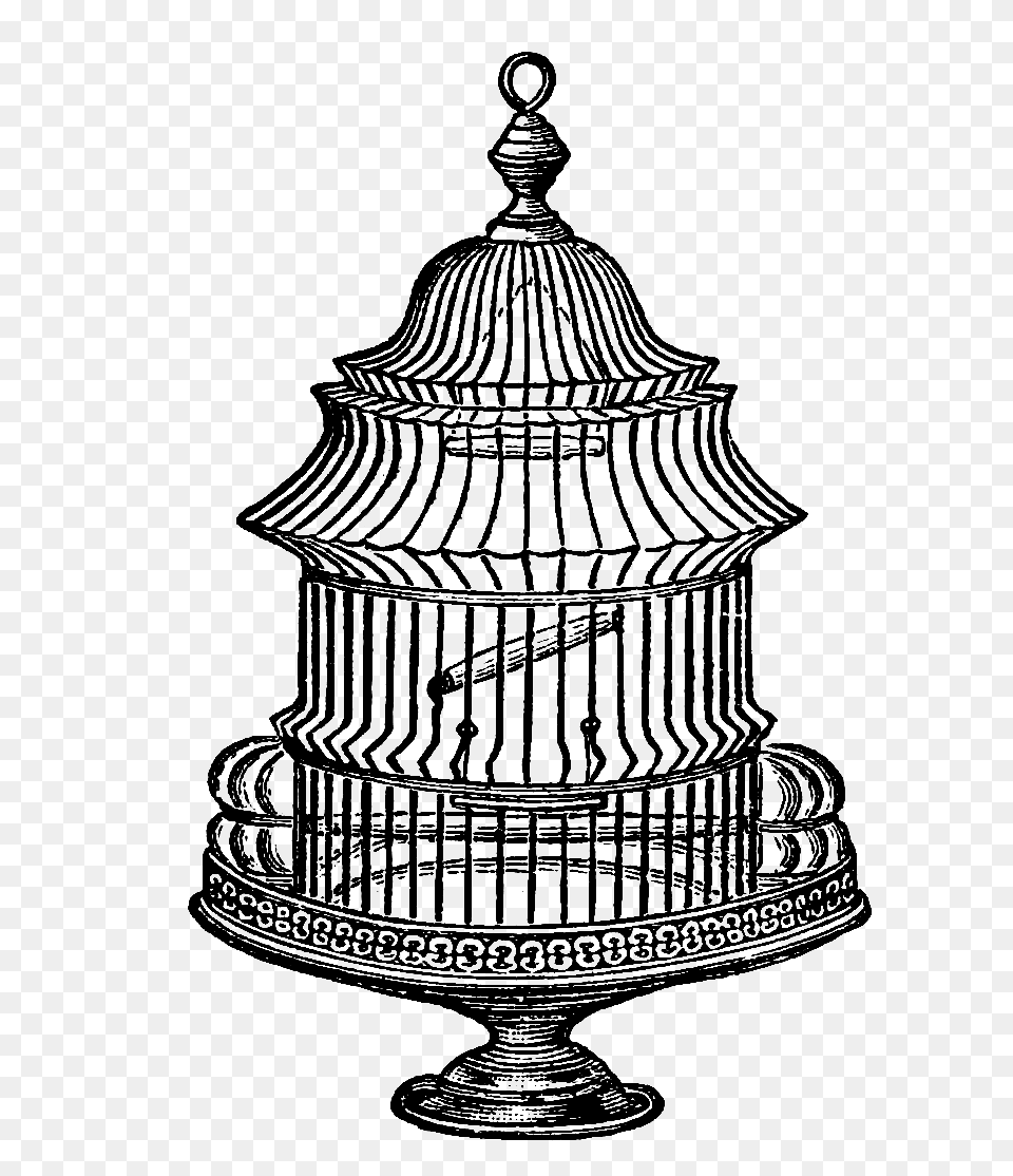 Vintage Bird Cage Clipart No Oh So Nifty Vintage Graphics, Lamp, Festival, Hanukkah Menorah Free Png Download