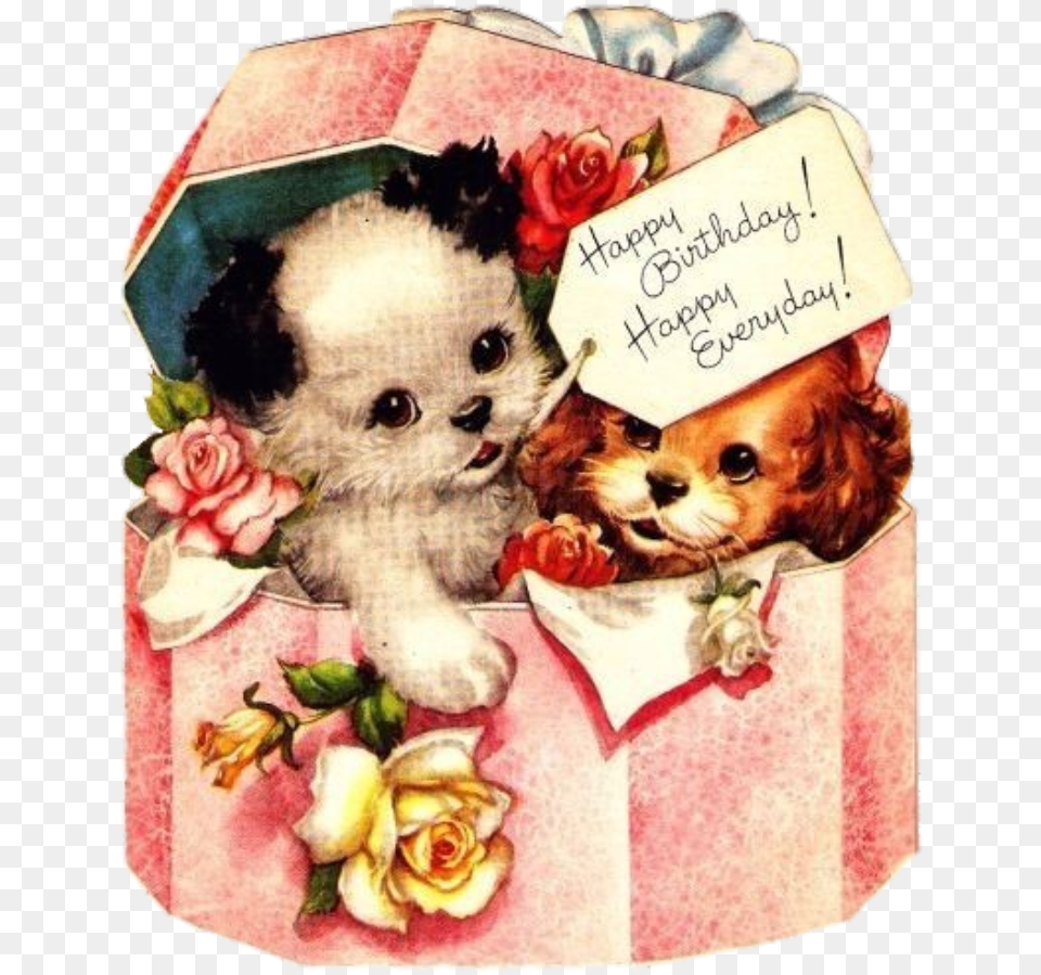 Vintage Birthday Cards With Dogs Download Vintage Birthday Card Dog, Greeting Card, Envelope, Mail, Pet Free Png