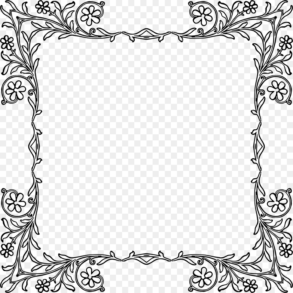 Vintage Black And White Frames, Gray Free Png
