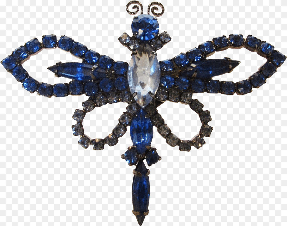 Vintage Blue Crystal Dragonfly Pin, Accessories, Gemstone, Jewelry, Brooch Free Png Download