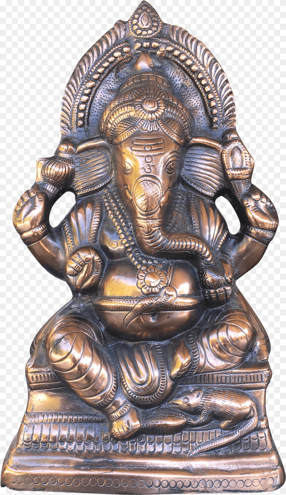 Vintage Bohemian Cast Copper Hindu Ganesha Statue Vintage Ganesha Free Png