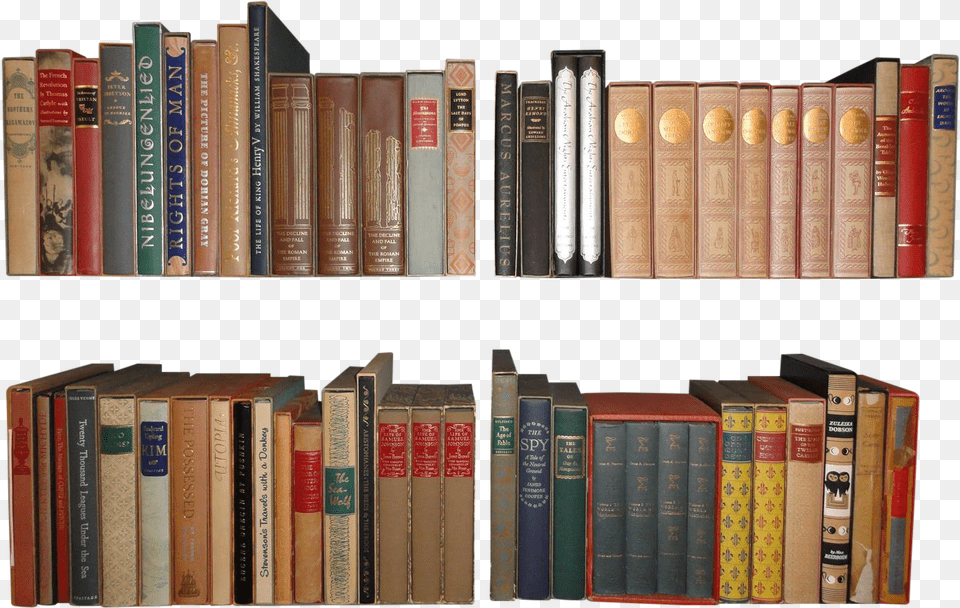 Vintage Books Books On Shelf, Book, Indoors, Library, Publication Free Png Download