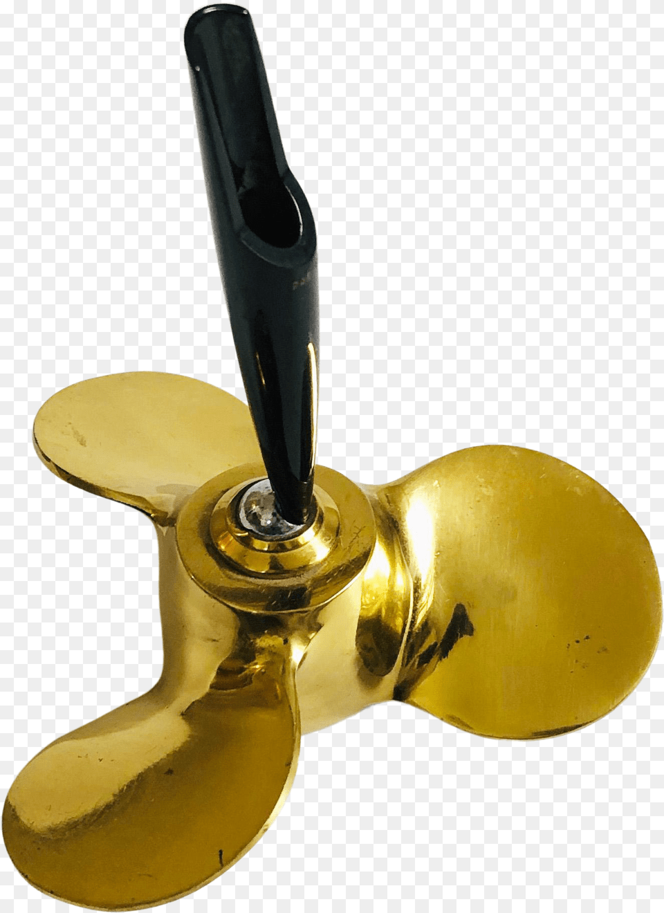 Vintage Brass Propeller Pen Holder Propeller, Machine, Smoke Pipe Png
