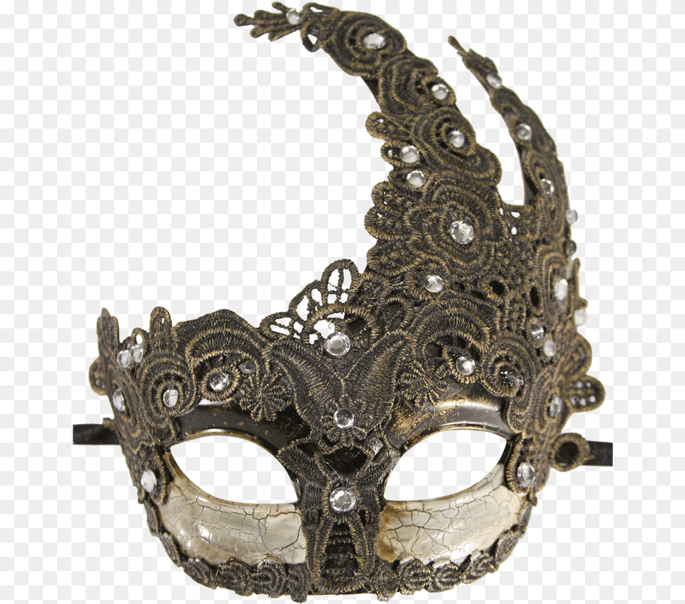 Vintage Bronze Lace Carnival Mask Masque Free Transparent Png