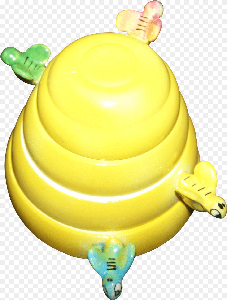 Vintage Bumble Bee Hive Stacking Ceramic Measuring Balloon, Toy Png Image