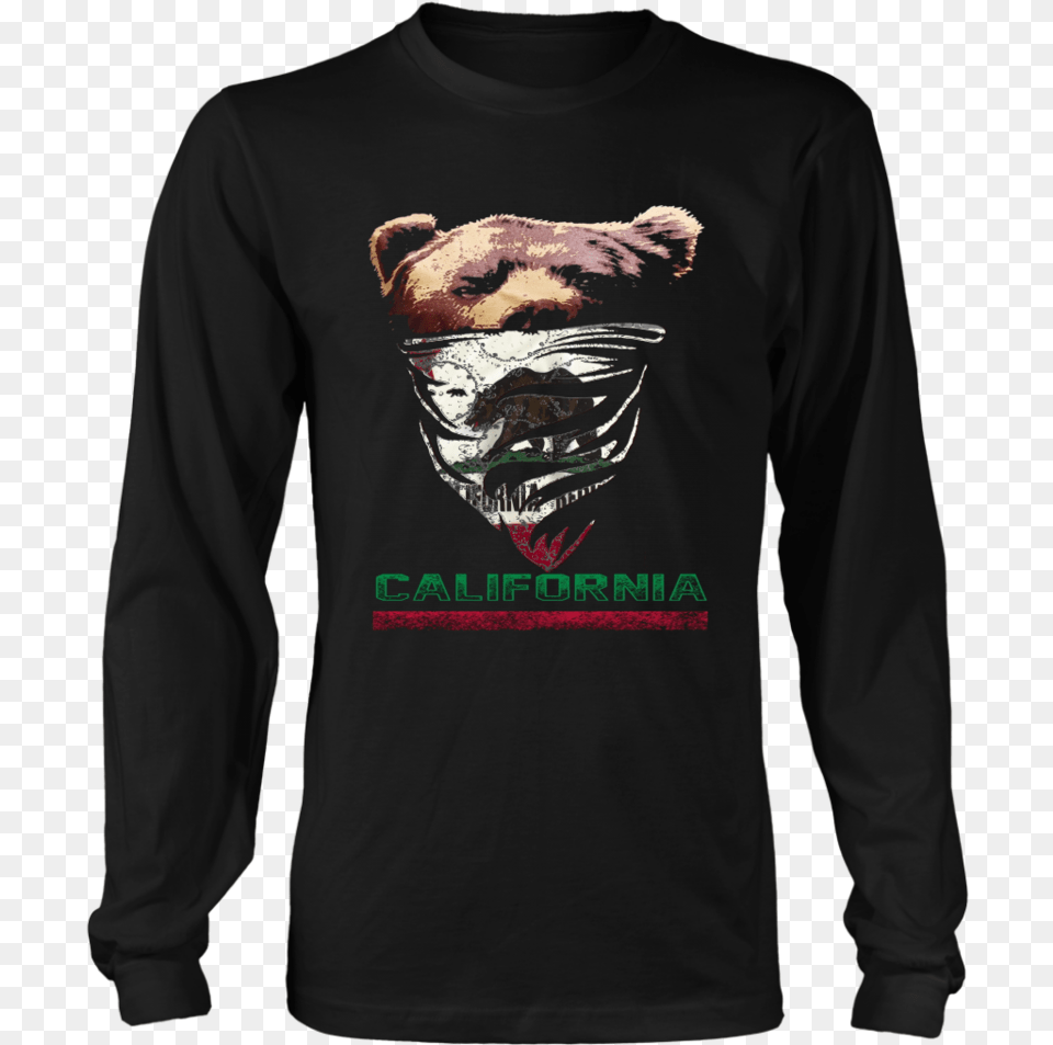 Vintage California Bear Republic State Flag Shirt Funny Science Christmas T Shirts, T-shirt, Clothing, Long Sleeve, Sleeve Free Transparent Png