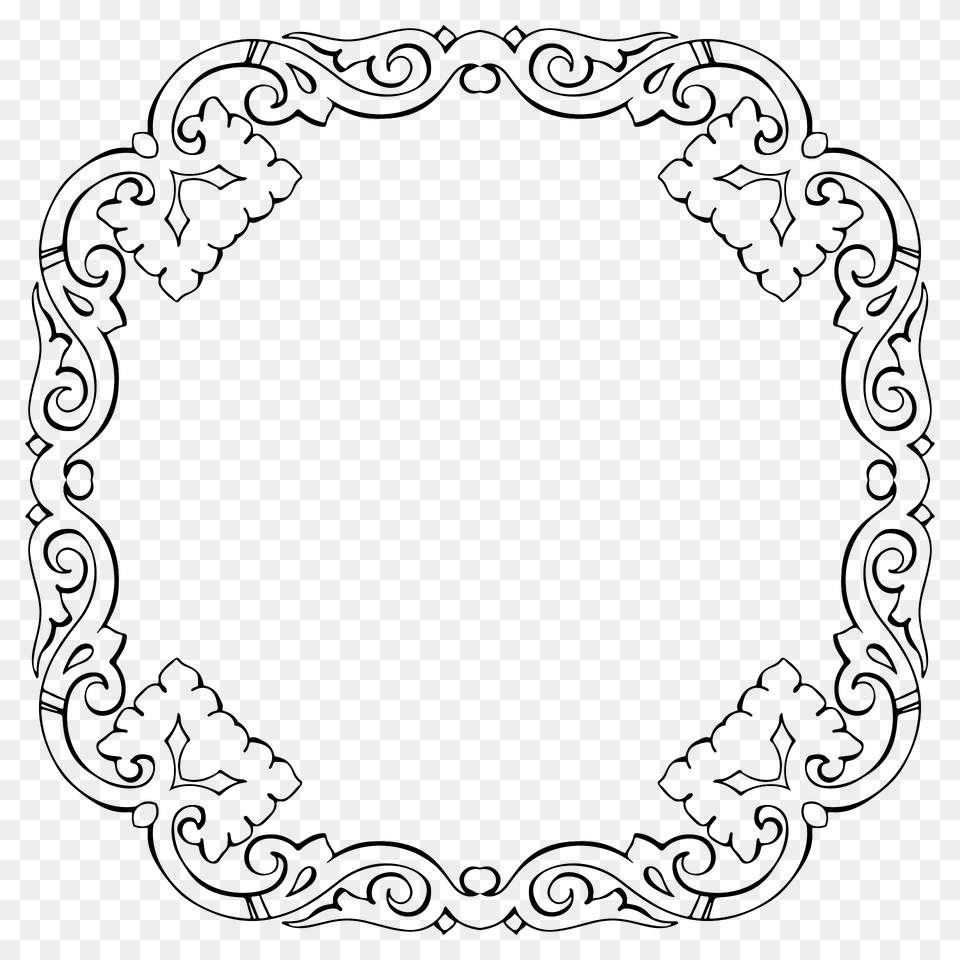 Vintage Calligraphic Flourish Frame Extrapolated 4 Clipart, Home Decor, Pattern, Accessories, Oval Free Transparent Png