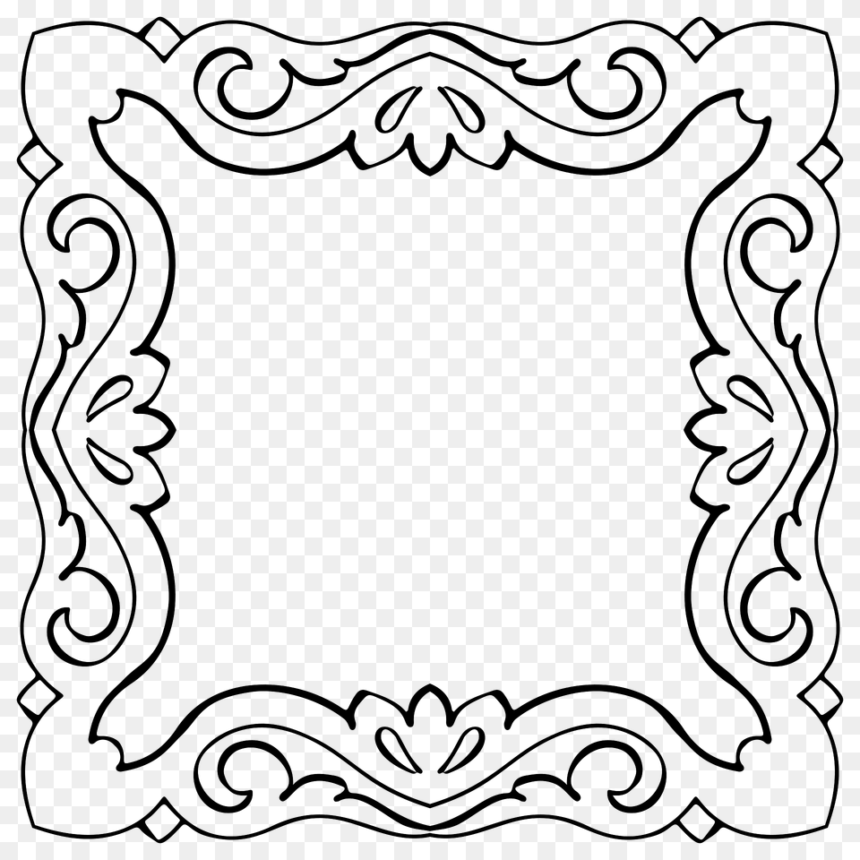Vintage Calligraphic Flourish Frame Extrapolated 5 Clipart, Home Decor, Pattern, Art, Floral Design Free Transparent Png