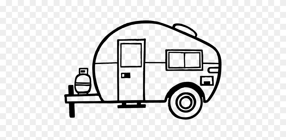 Vintage Camper Clip Art, Vehicle, Van, Transportation, Caravan Free Png