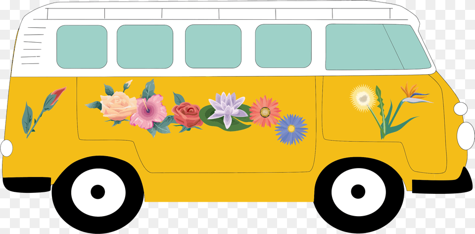 Vintage Camper Clipart, Bus, Van, Transportation, Vehicle Png Image