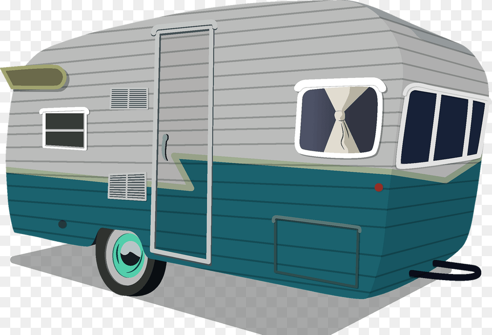 Vintage Camper Clipart, Caravan, Transportation, Van, Vehicle Free Png