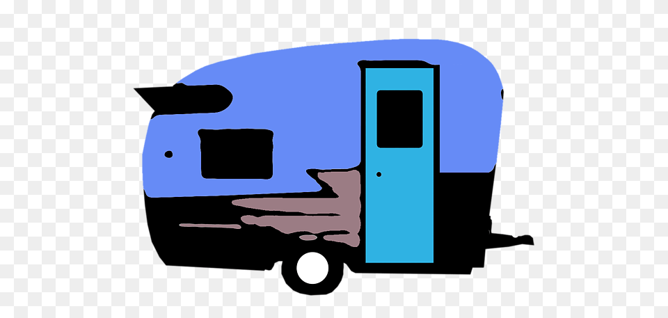 Vintage Camper Trailer Pop Art Blue Greeting Card For Sale, Transportation, Van, Vehicle Free Png Download