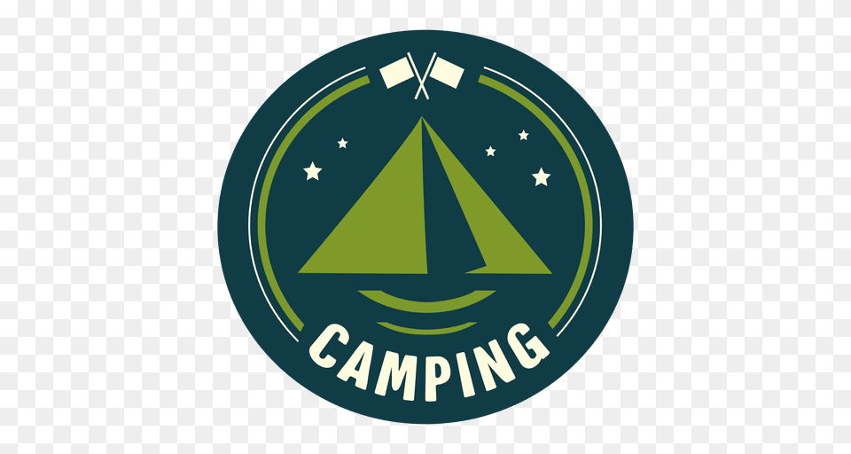 Vintage Camping Rounded Seal, Logo Png Image