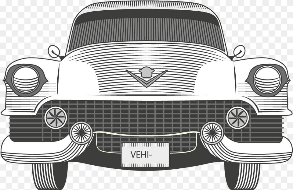 Vintage Car Cadillac Vector Classic Cars Vector Classic Car Silhouette, Transportation, Vehicle, Bumper, Machine Free Png