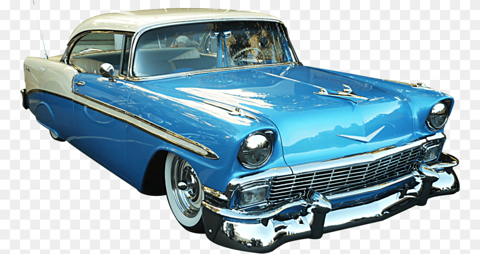 Vintage Car Chevrolet Bel Air American Classic Car, Coupe, Vehicle, Transportation, Sports Car Png Image