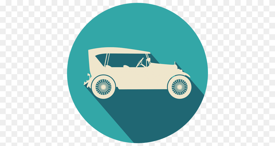 Vintage Car Circle Icon, Machine, Spoke, Transportation, Vehicle Png Image