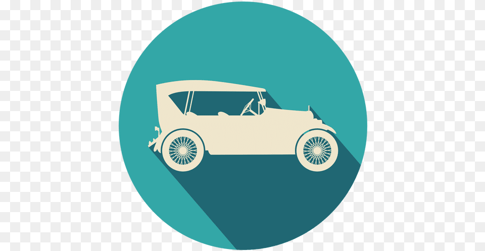 Vintage Car Circle Icon Oldtimer Classic Logo, Machine, Spoke, Transportation, Vehicle Free Png Download