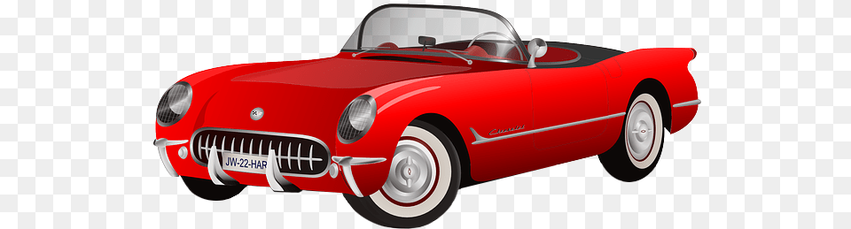 Vintage Car Clipart Happy Fathers Day Corvette, Transportation, Vehicle, Convertible Free Png Download