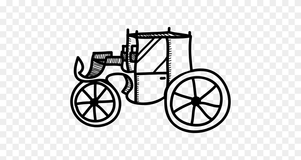 Vintage Carriage Icon, Gray Png Image