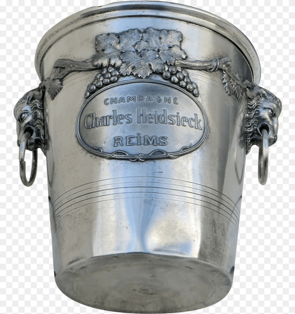 Vintage Champagne Ice Bucket Charles Heidsieck Drink, Cup, Jar, Mailbox Png Image