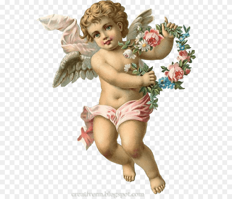 Vintage Cherub, Baby, Person, Angel, Face Png