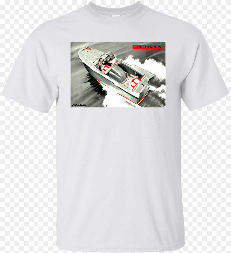 Vintage Chris Craft Silver Arrow G200 Gildan Ultra, Clothing, T-shirt, Boat, Transportation Png