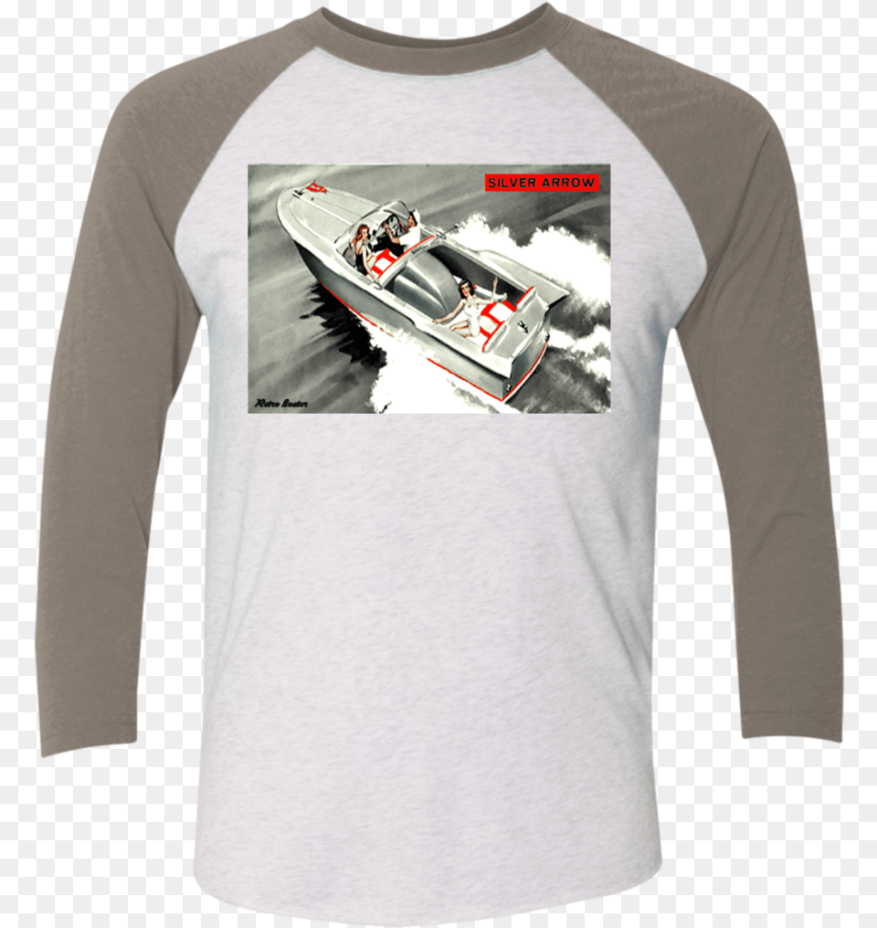 Vintage Chris Craft Silver Arrow Nl6051 Next Level, Clothing, Long Sleeve, T-shirt, Sleeve Free Png