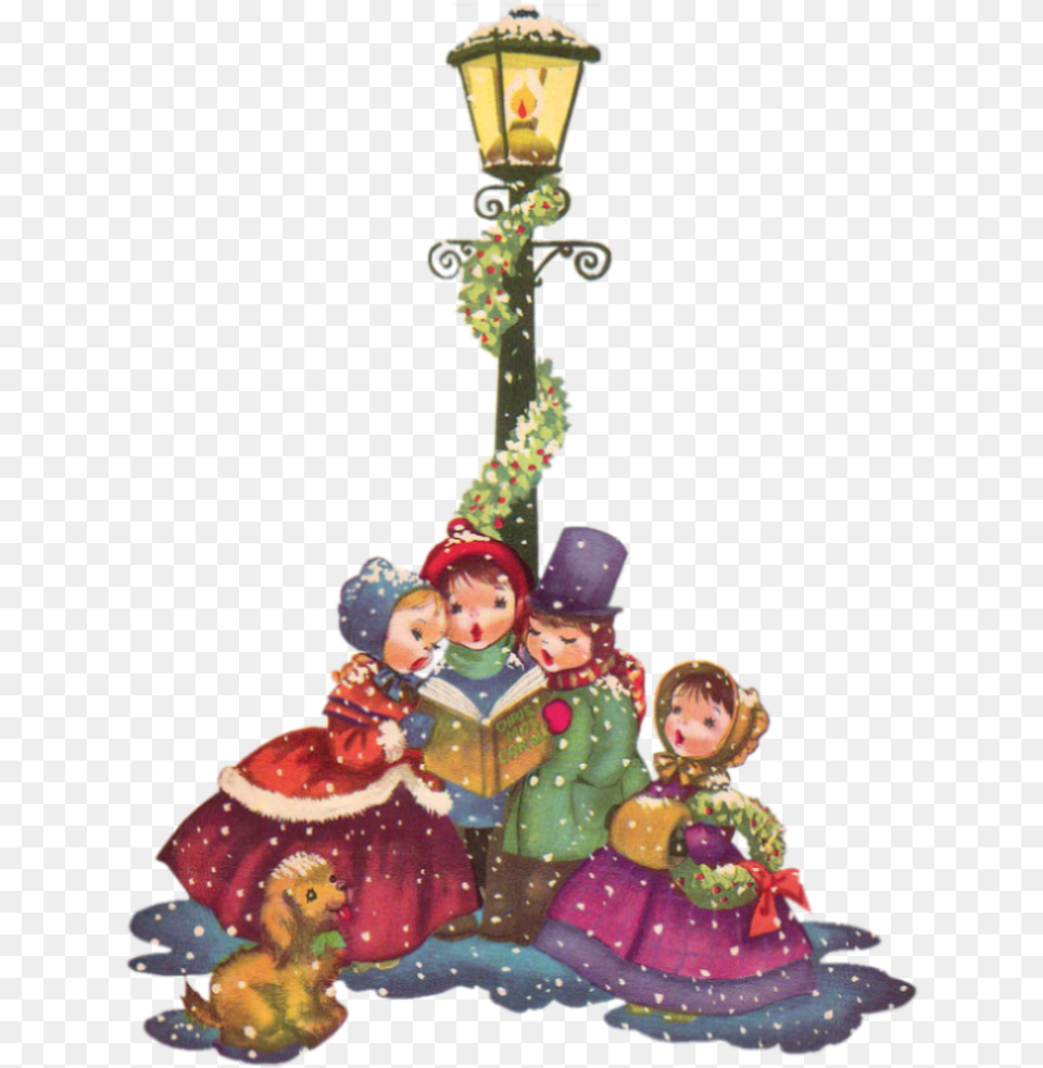 Vintage Christmas 14 Cliparts For Vintage Christmas Carolers Clipart, Baby, Doll, Person, Toy Png