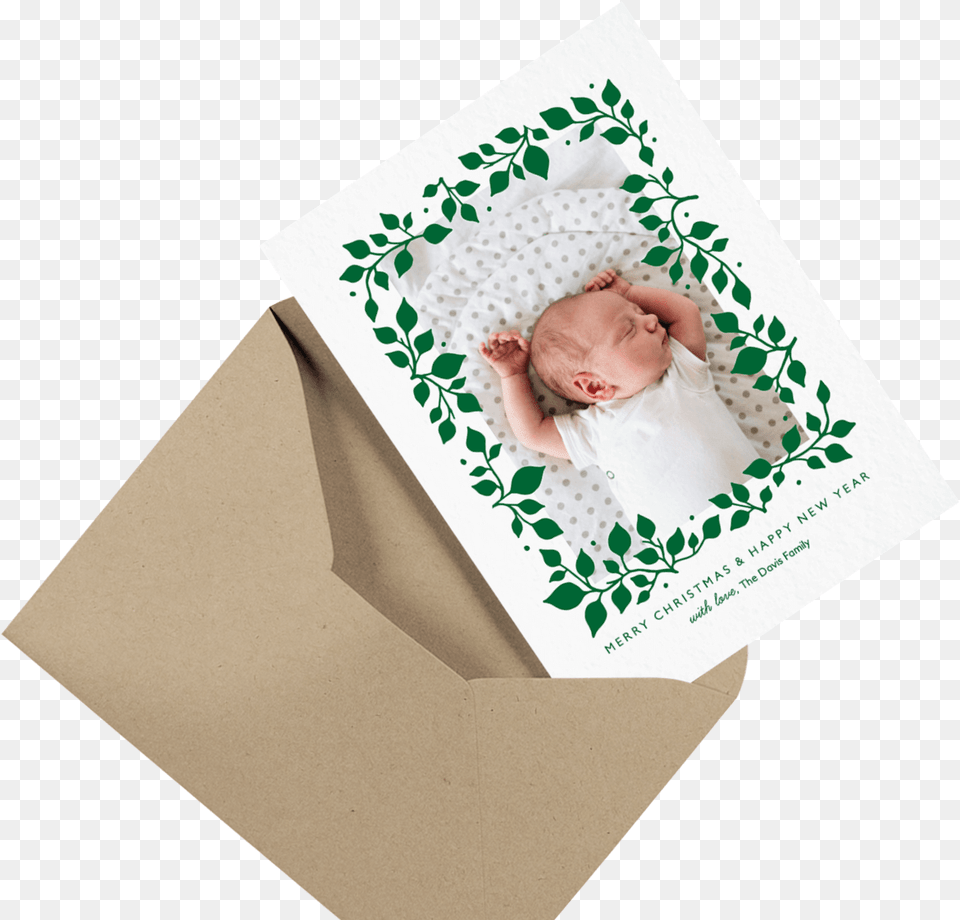 Vintage Christmas Card In Envelope Funny Sorry For Your Loss Cards, Baby, Person, Face, Head Png Image